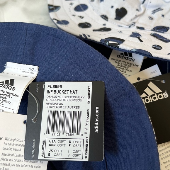 BRAND NEW! Lot of two (2) adidas Reversible Toddler Bucket Hats - Picture 8 of 10